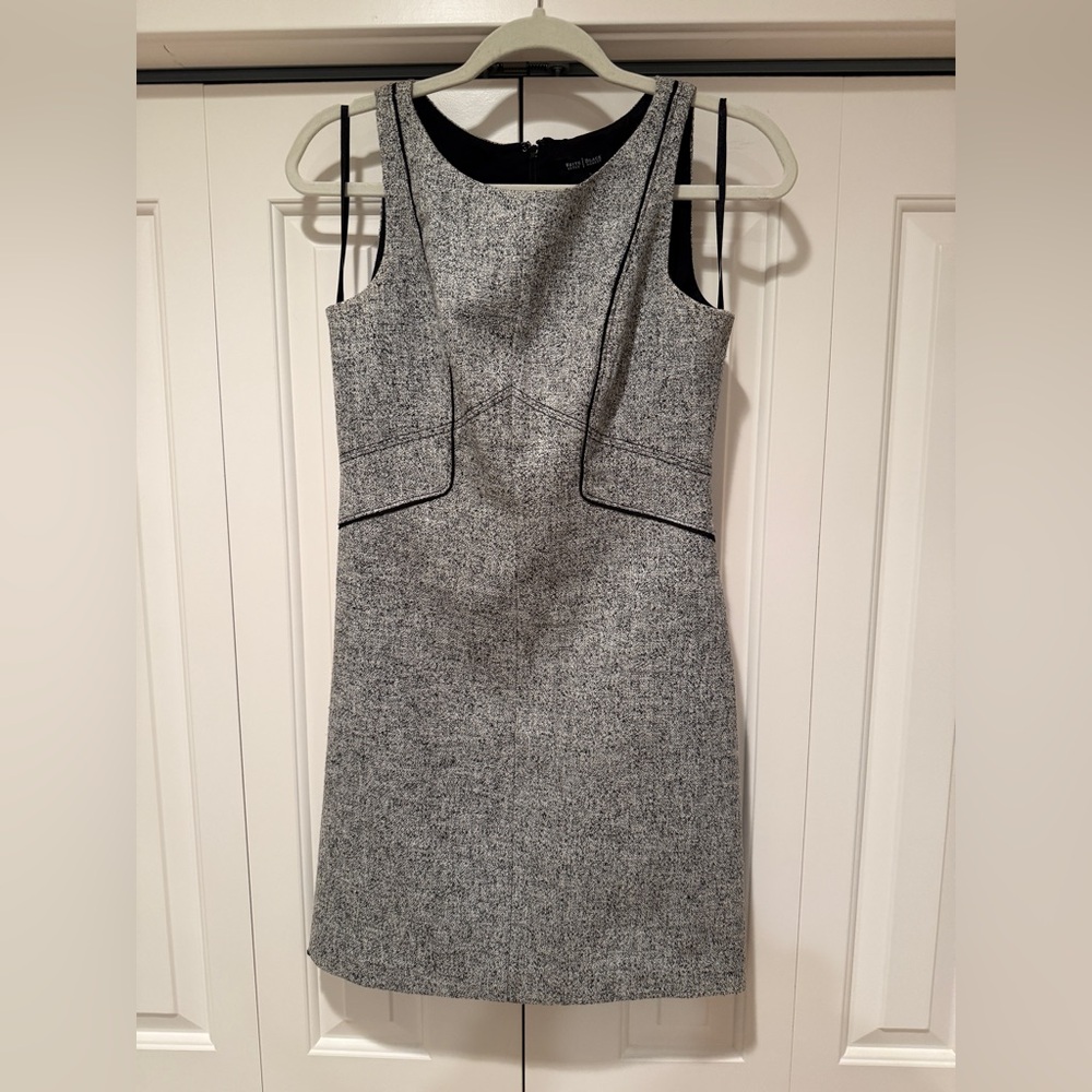 White House Black Market Gray Textured Mini Dress